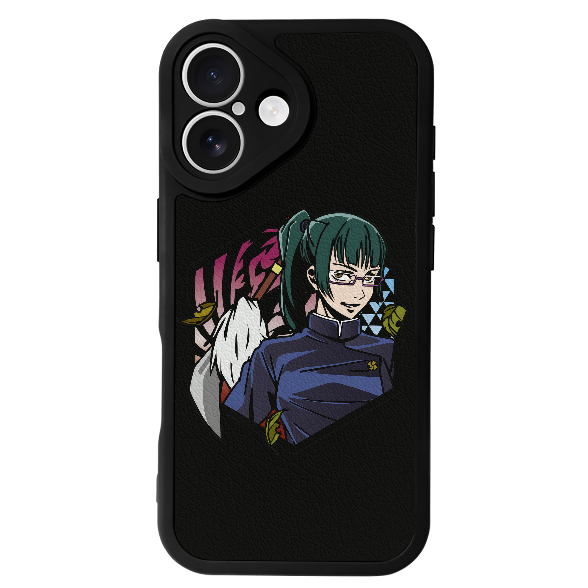 （画像用） 呪術廻戦 Jujutsu Kaisen 【iPhone 16シリーズ対応】シリコンスマホケース（レザー調） 材質：シリコン